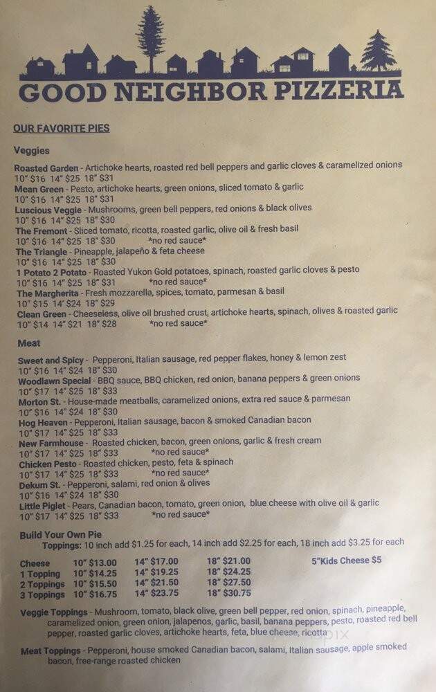 Good Neighbor Pizzeria - Portland, OR menu_pic