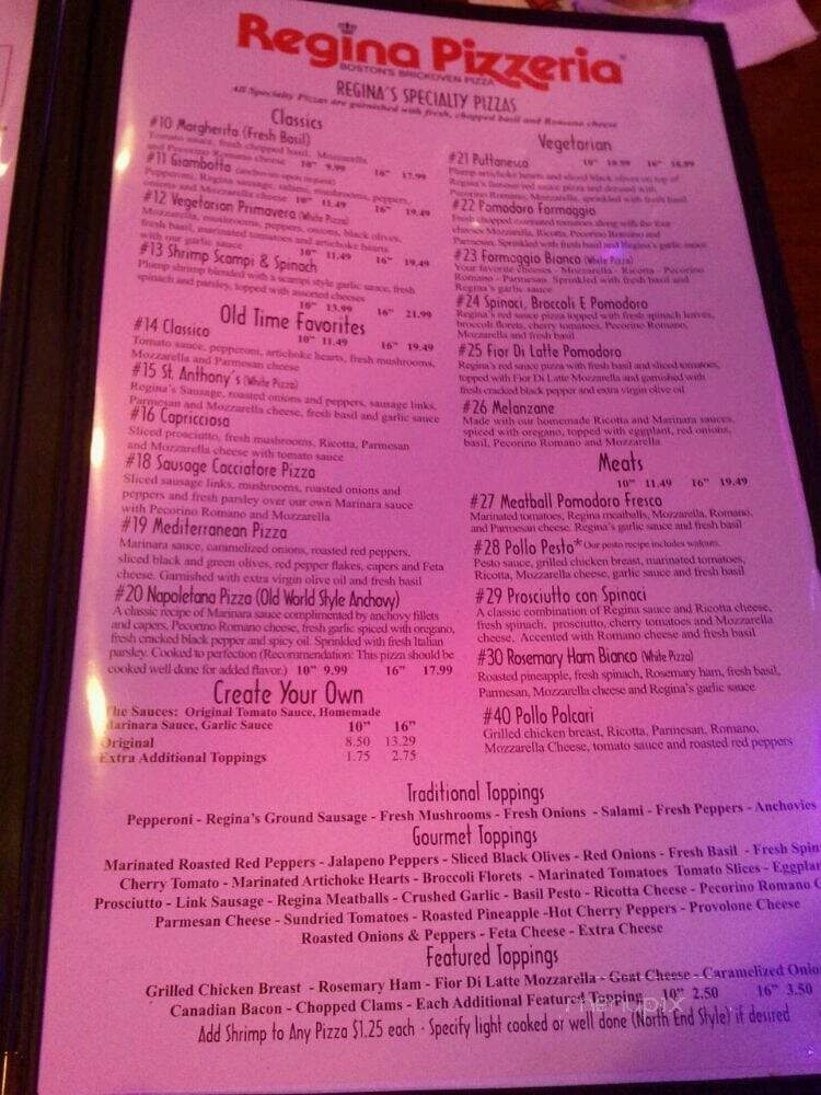 Polcari's North End Restaurant - Saugus, MA menu_pic
