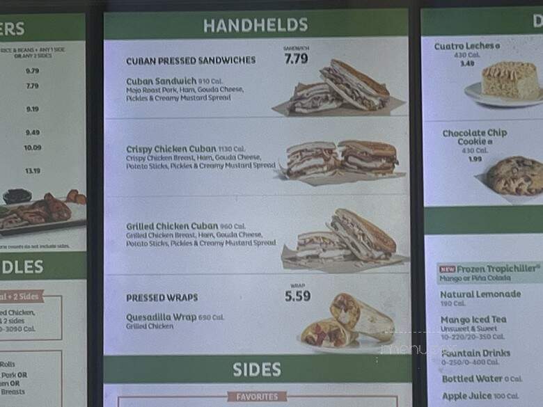 Pollo Tropical - Weston, FL menu_pic