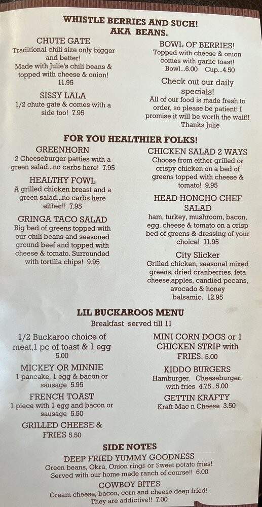 Doug's Cafe - Springville, CA menu_pic