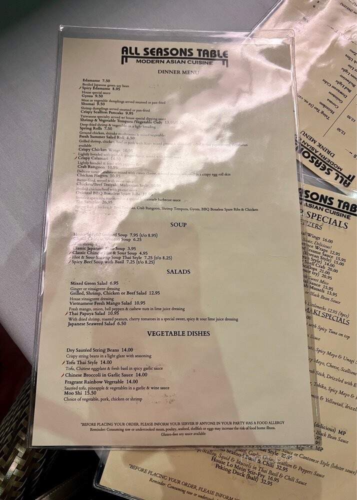 All Seasons Table - Malden, MA menu_pic