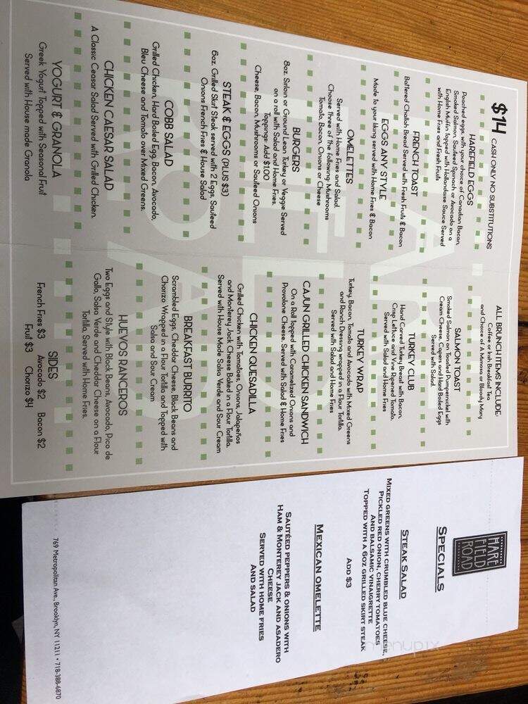 Harefield Road - Brooklyn, NY menu_pic