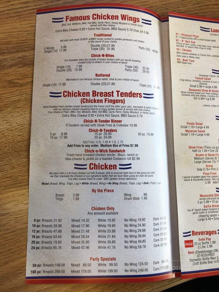 Chick-n-Pizza Works - Cheektowaga, NY menu_pic