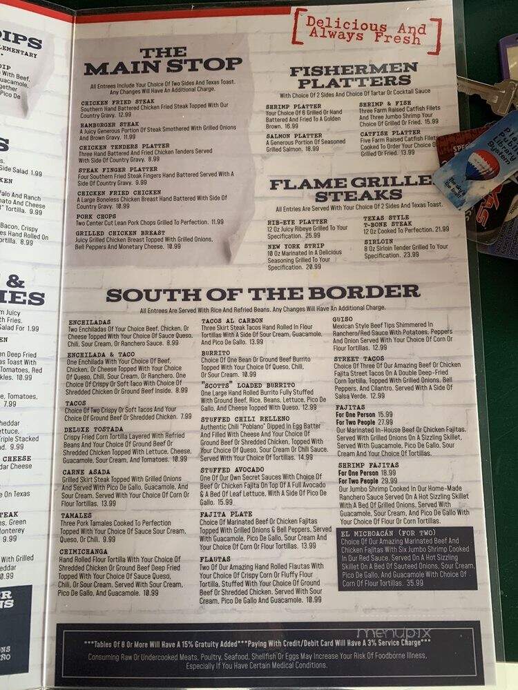 Pit Stop - Ninety Six, SC menu_pic