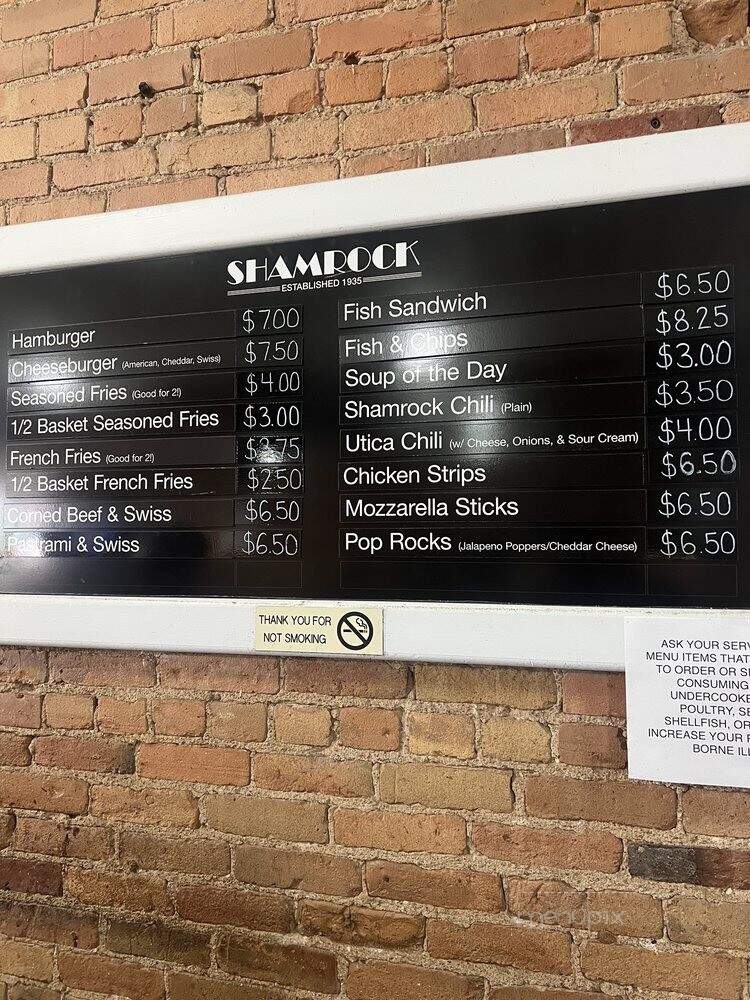 Shamrock Pub - Utica, MI menu_pic