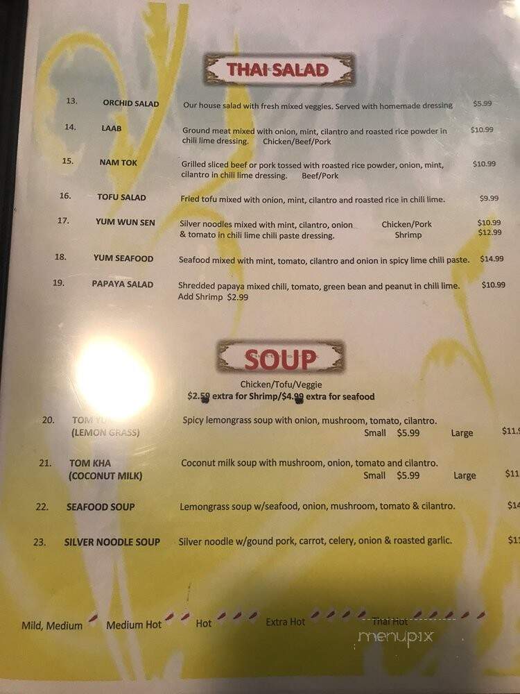 Thai Orchid - Indianapolis, IN menu_pic