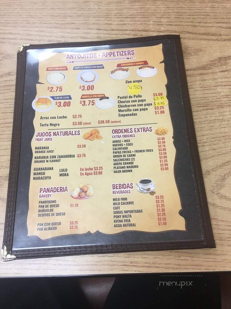 Risaralda Bakery - Houston, TX menu_pic