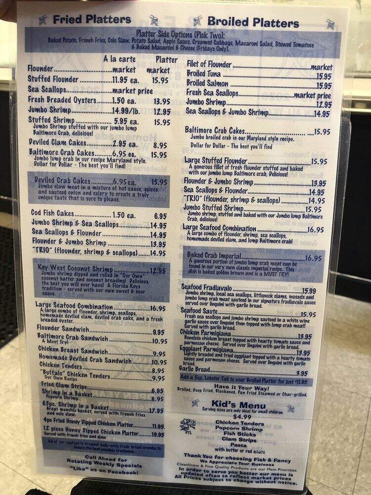 Fish To Go - Villas, NJ menu_pic