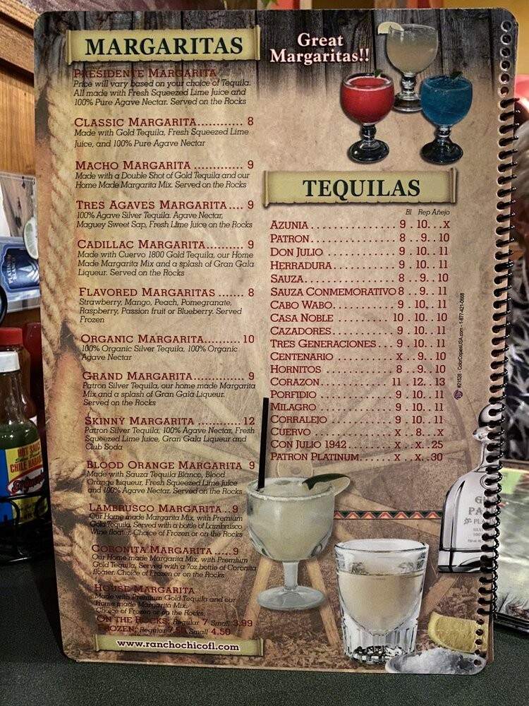 Rancho Chico - Stuart, FL menu_pic