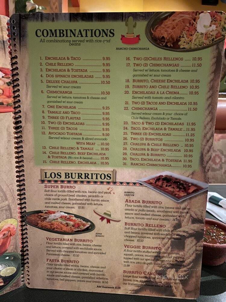 Rancho Chico - Stuart, FL menu_pic