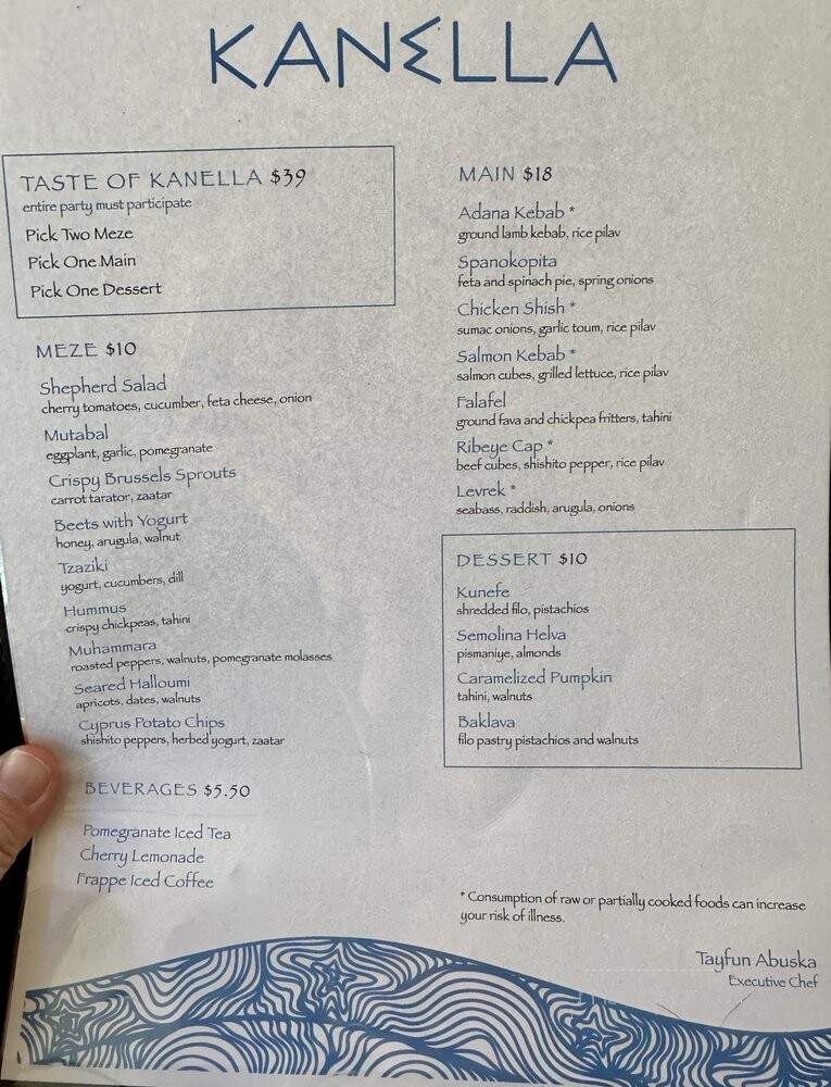 Kanella - Philadelphia, PA menu_pic