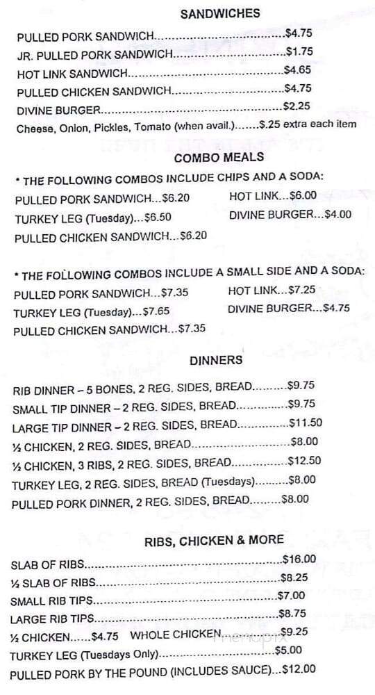 Divine 2 - Indianapolis, IN menu_pic