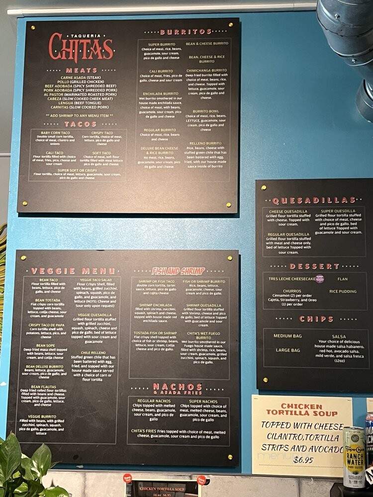 Chita's Mexican Grill - Sacramento, CA menu_pic