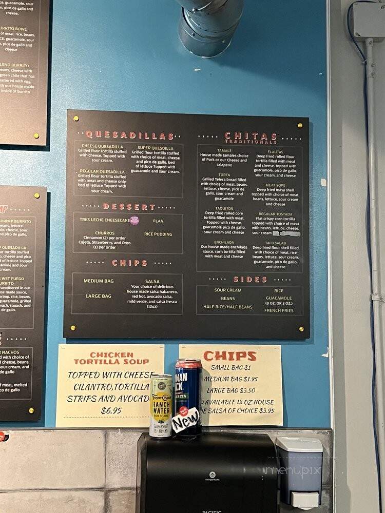 Chita's Mexican Grill - Sacramento, CA menu_pic