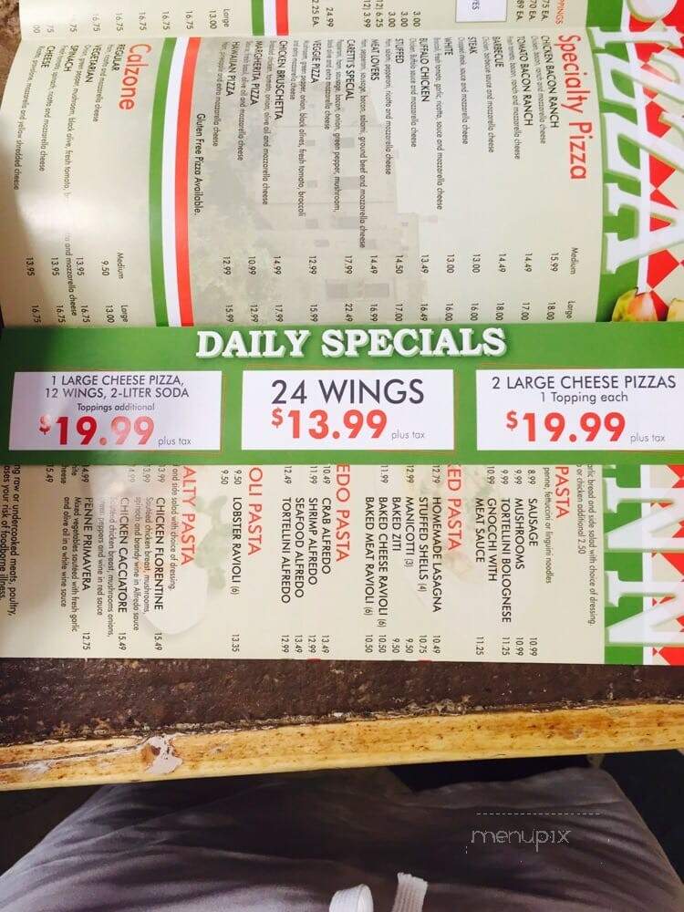 Caretti's Pizza - Chambersburg, PA menu_pic