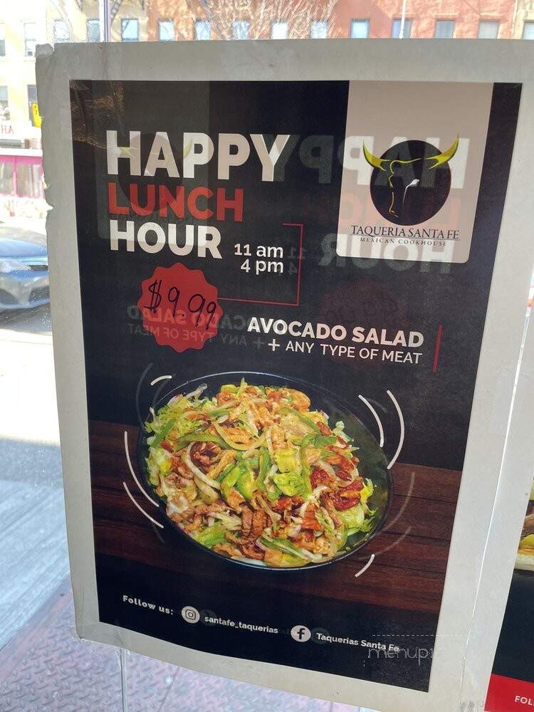 Santa Fe - New York, NY menu_pic