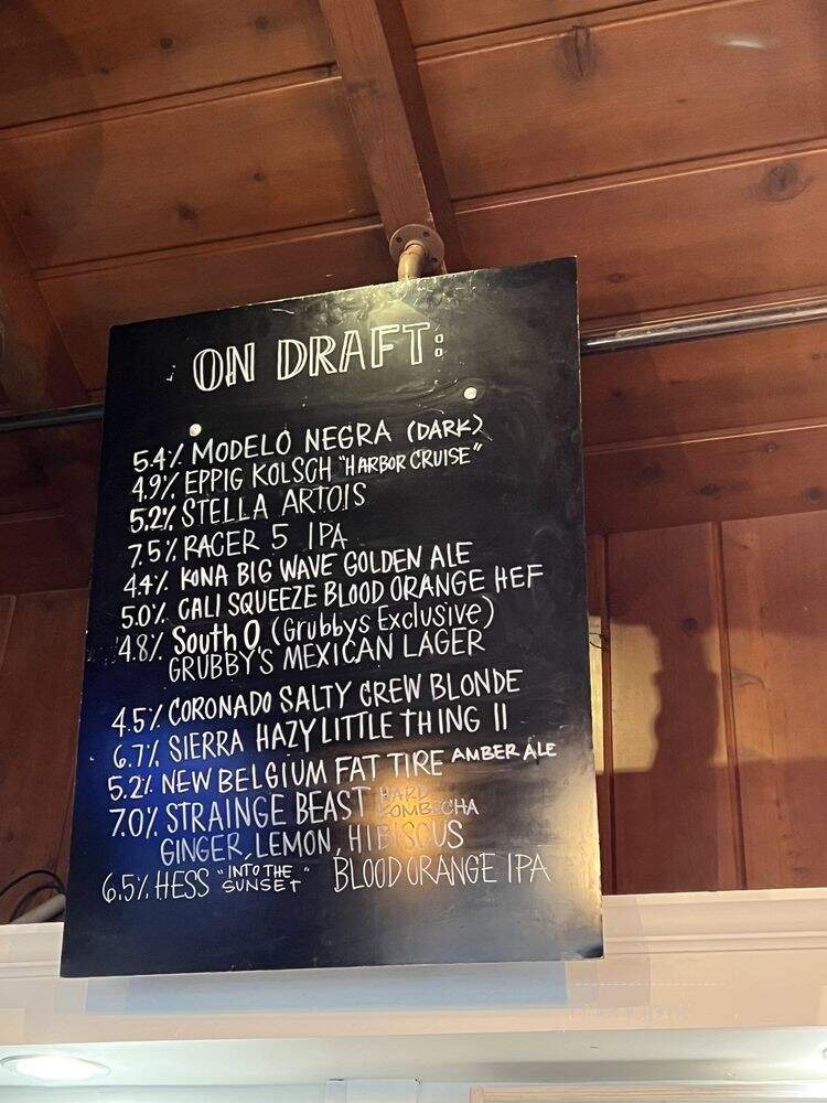 Seor Grubby's - Carlsbad, CA menu_pic