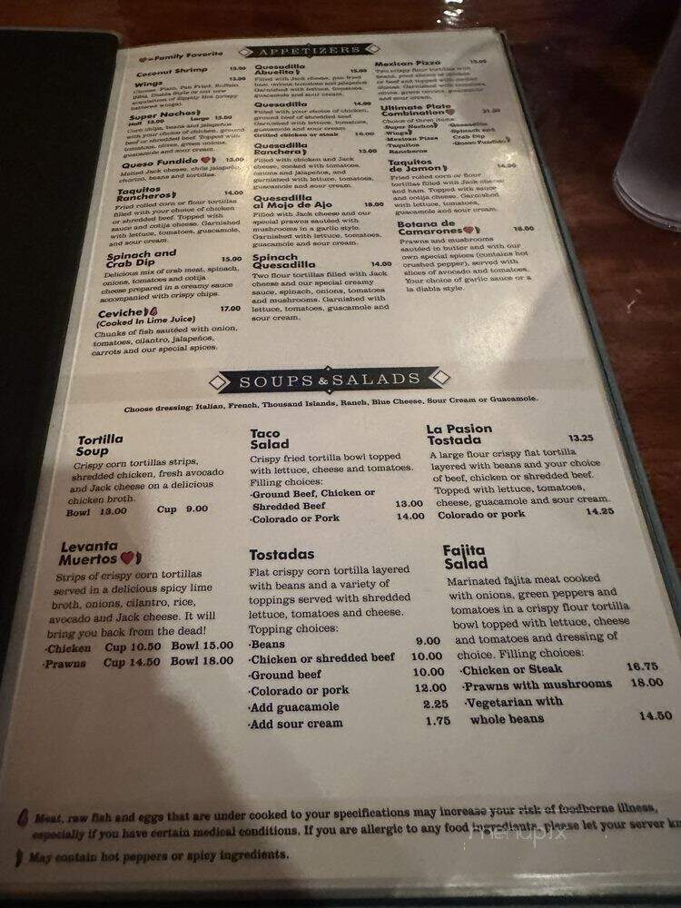 Pasion Tequila - Bothell, WA menu_pic