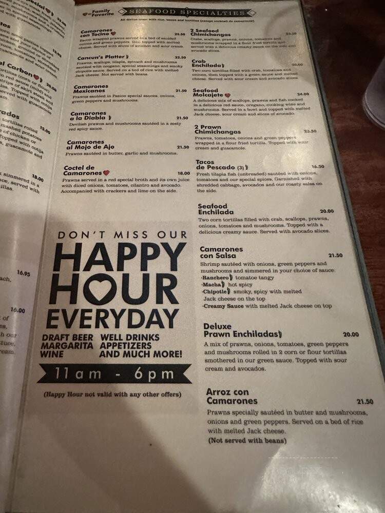 Pasion Tequila - Bothell, WA menu_pic