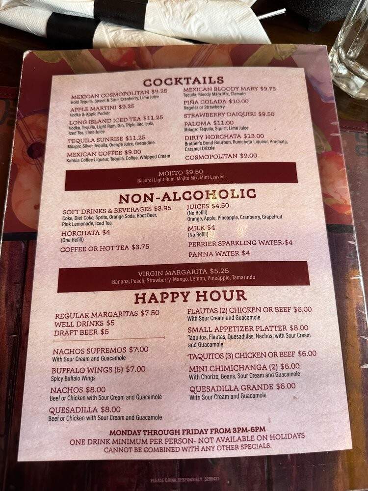 Pepe's - Montrose, CA menu_pic