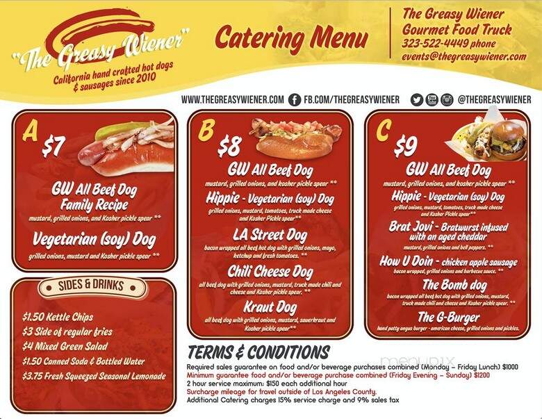 Greasy Wiener - Los Angeles, CA menu_pic