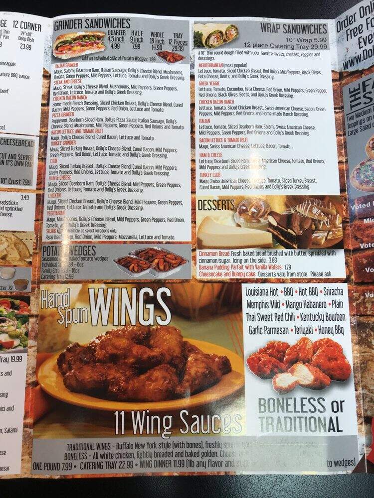 Dolly's Pizza - Livonia, MI menu_pic