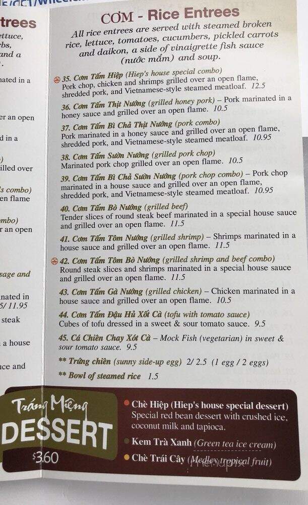Pho Hiep & Grill 2 - Chula Vista, CA menu_pic