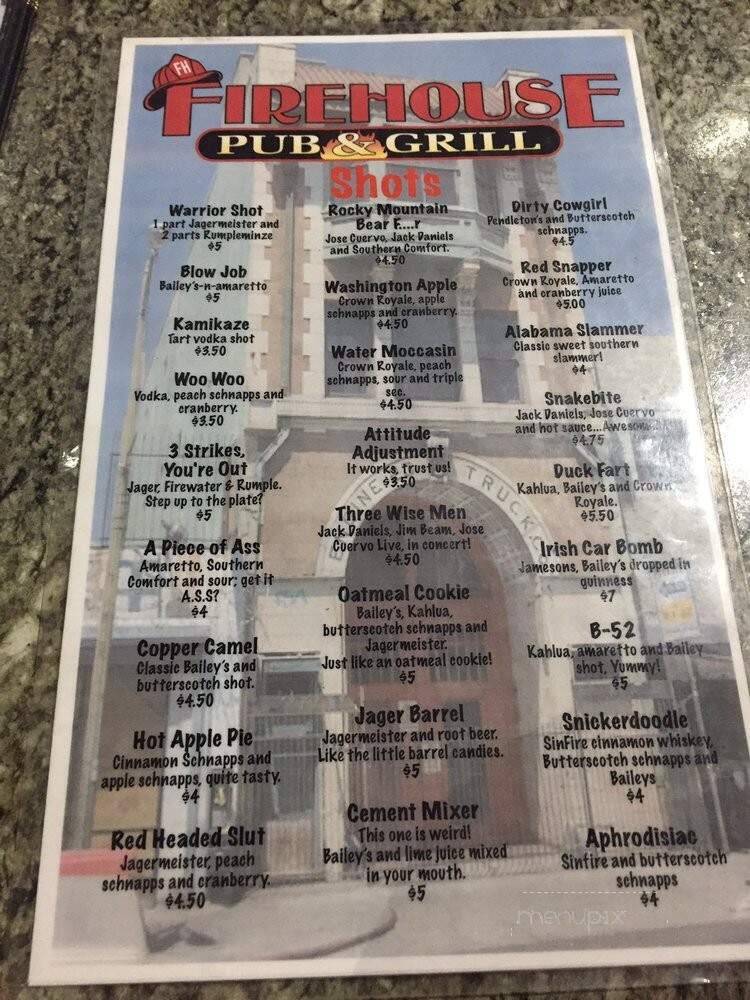 Firehouse Pub & Grill - Meridian, ID menu_pic