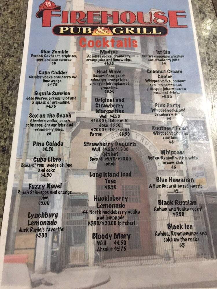 Firehouse Pub & Grill - Meridian, ID menu_pic