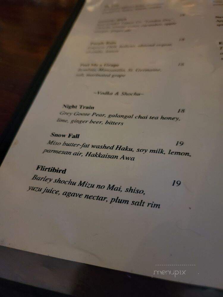 Angel's Share - New York, NY menu_pic