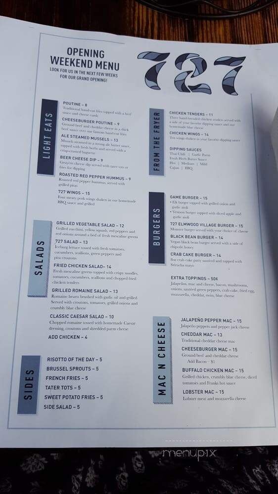 Vieni Su Charpit - Buffalo, NY menu_pic