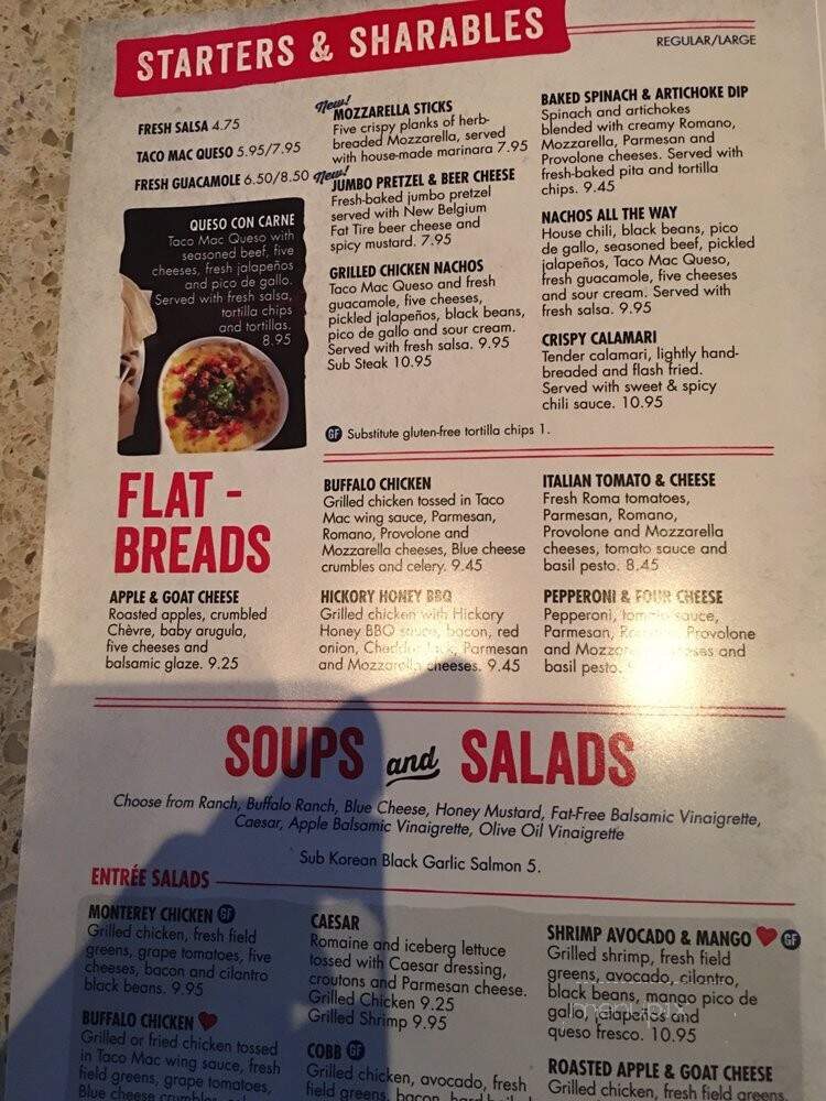 Taco Mac Prado - Sandy Springs, GA menu_pic
