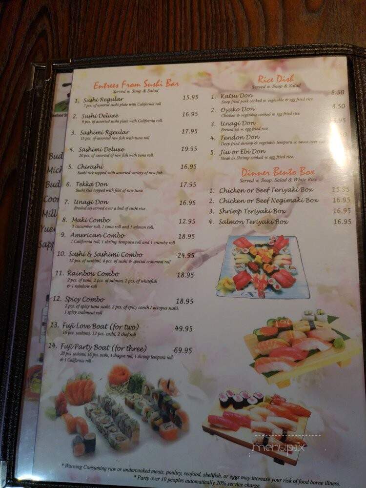 Fuji Japanese Steak House - Columbus, GA menu_pic