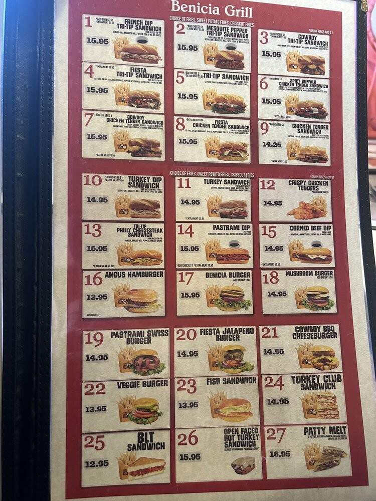 Benicia Grill - Benicia, CA menu_pic