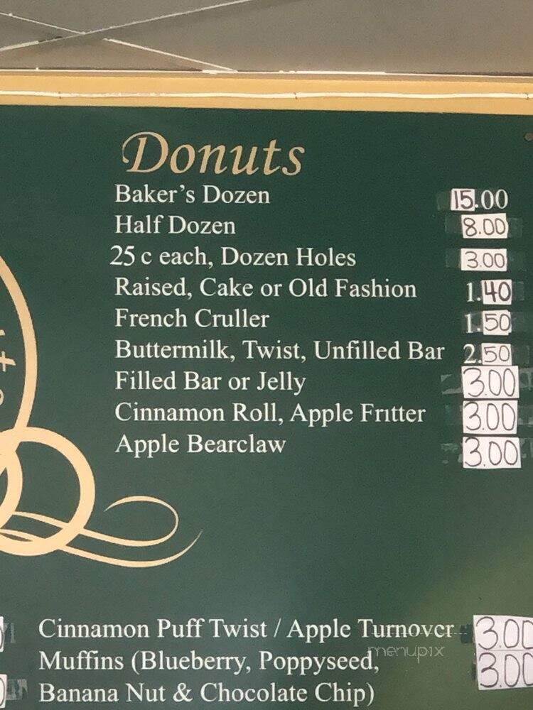 Chuck's Donuts - Redwood City, CA menu_pic