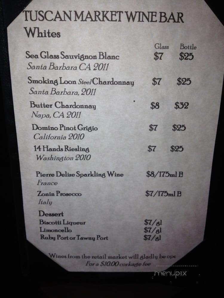 Tuscan Market & Wine Shop - Arlington Heights, IL menu_pic