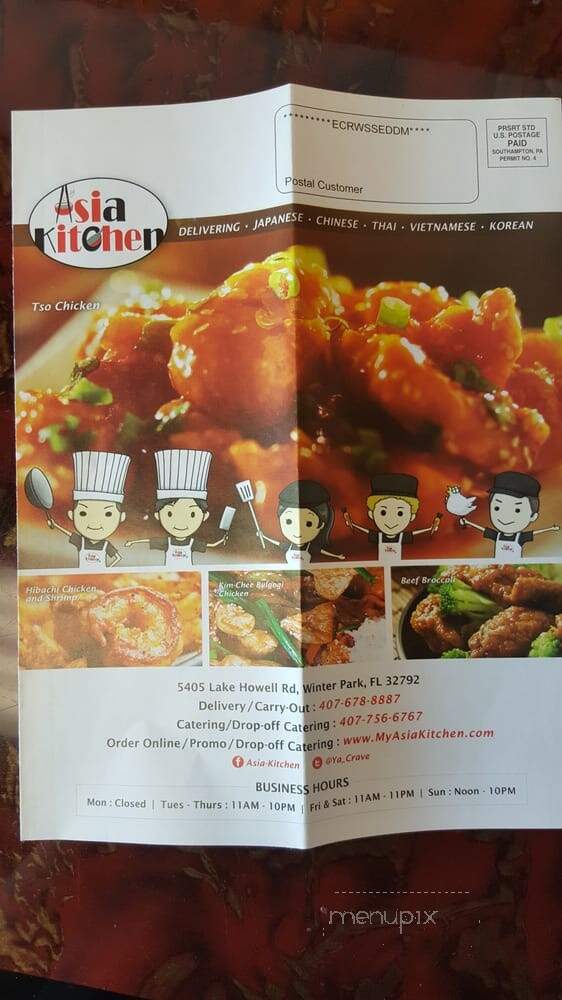 Asia Kitchen - Winter Park, FL menu_pic