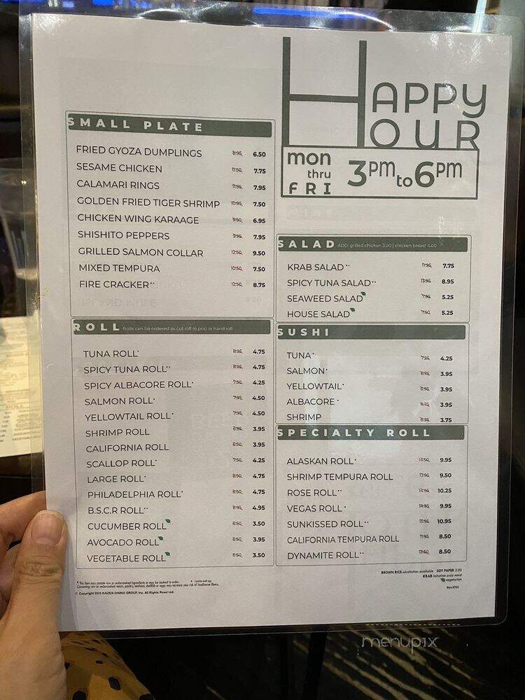 Kabuki Japanese Restaurant - Glendale, AZ menu_pic