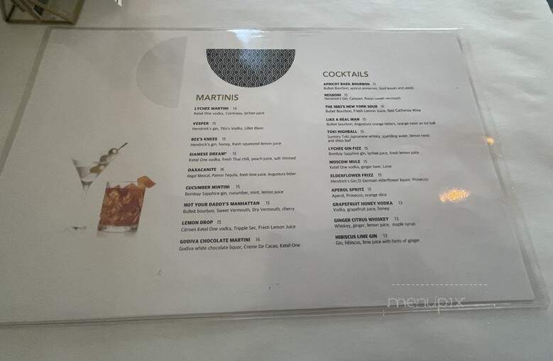Gindi Thai - Sushi - Bar - Burbank, CA menu_pic