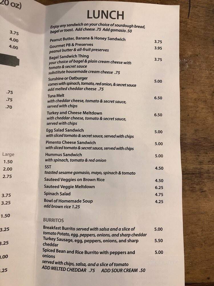 Otherlands Coffee Bar - Memphis, TN menu_pic