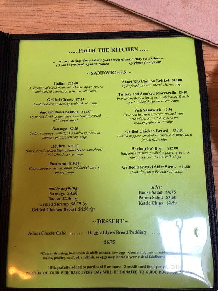 Hair of the Dog - Portland, OR menu_pic
