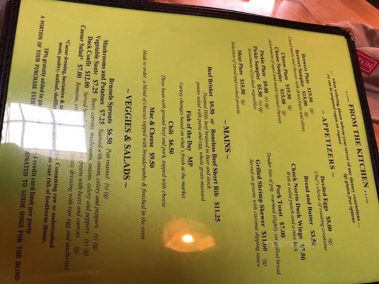 Hair of the Dog - Portland, OR menu_pic