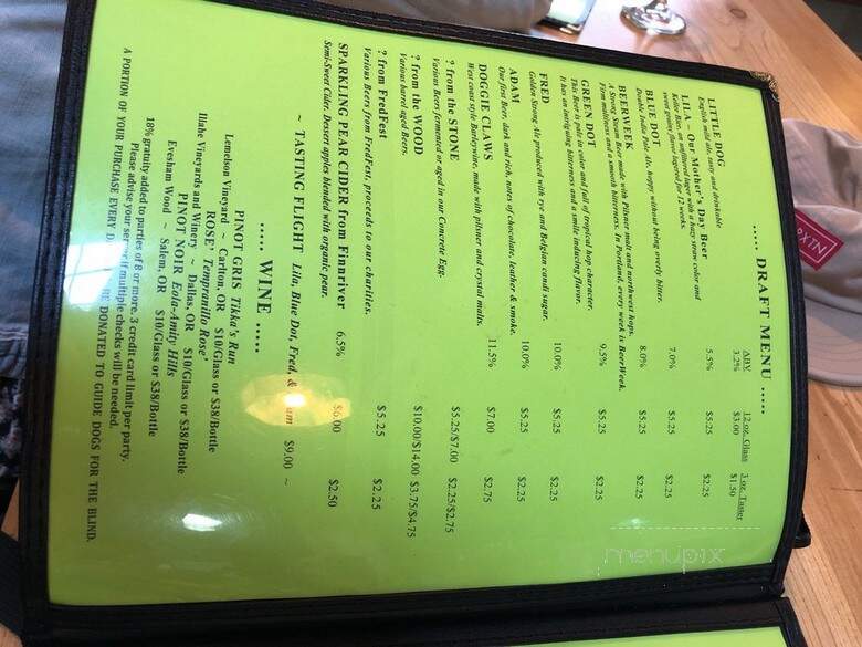 Hair of the Dog - Portland, OR menu_pic