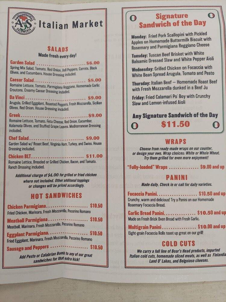 A & S Fine Foods Of Wyckoff - Wyckoff, NJ menu_pic