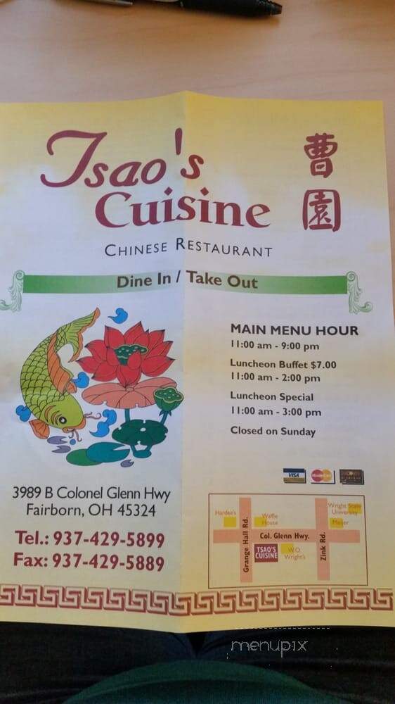 Tsao's Cuisine - Dayton, OH menu_pic