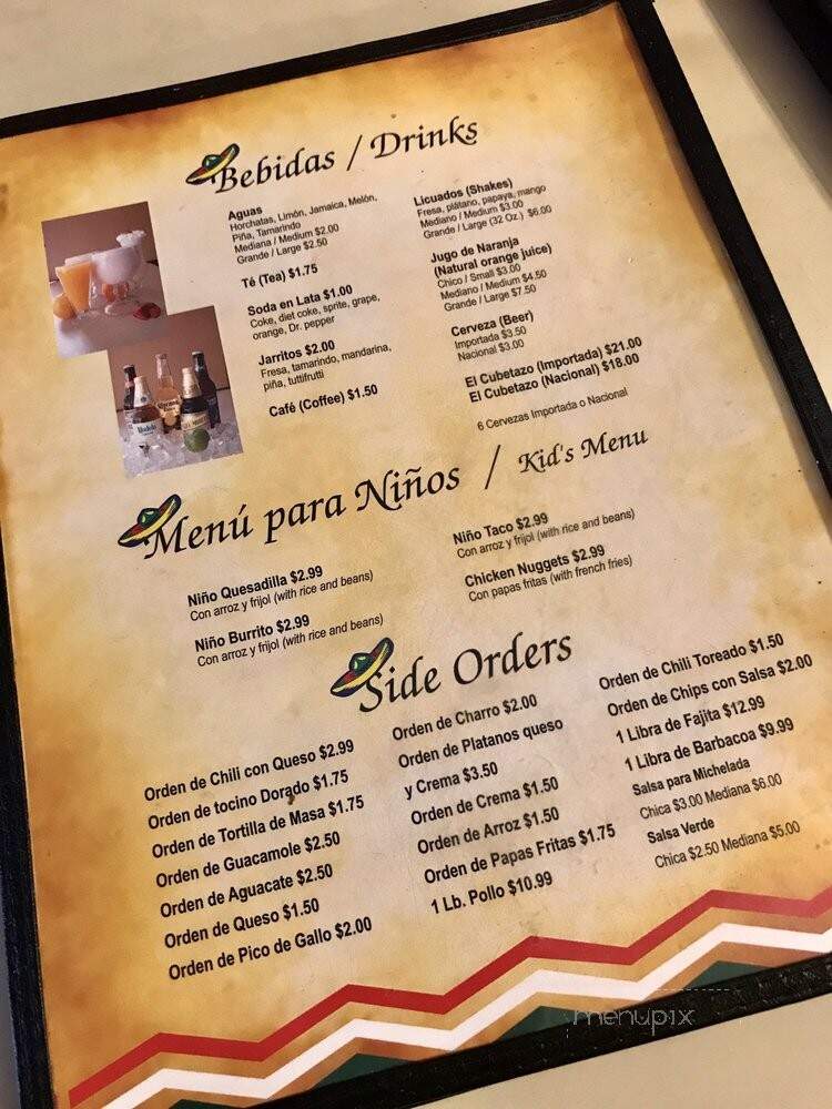 Taqueria Sol Azteca - Houston, TX menu_pic