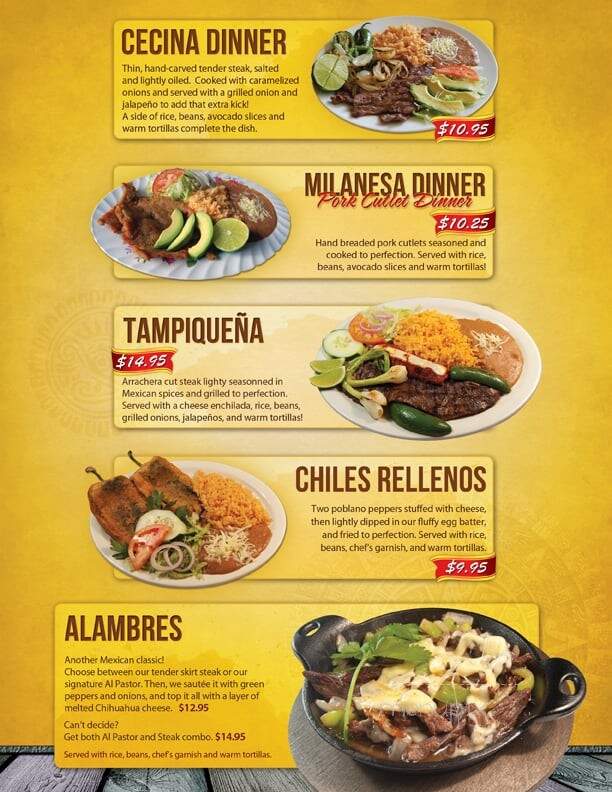 La Frontera - Kenosha, WI menu_pic
