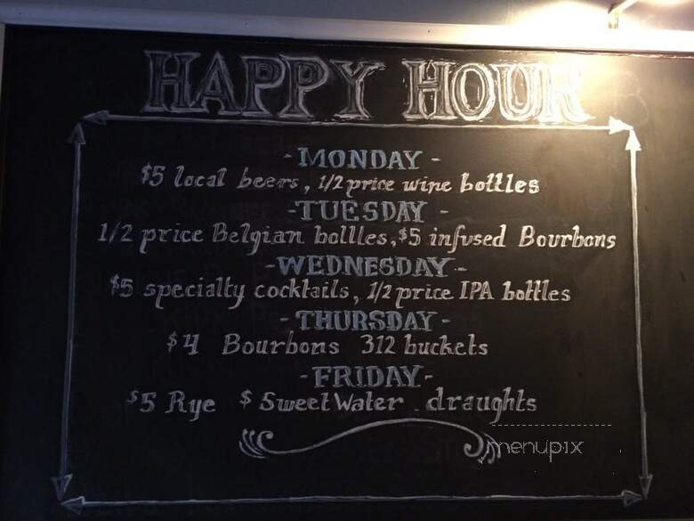 Lounge 201 - Washington, DC menu_pic