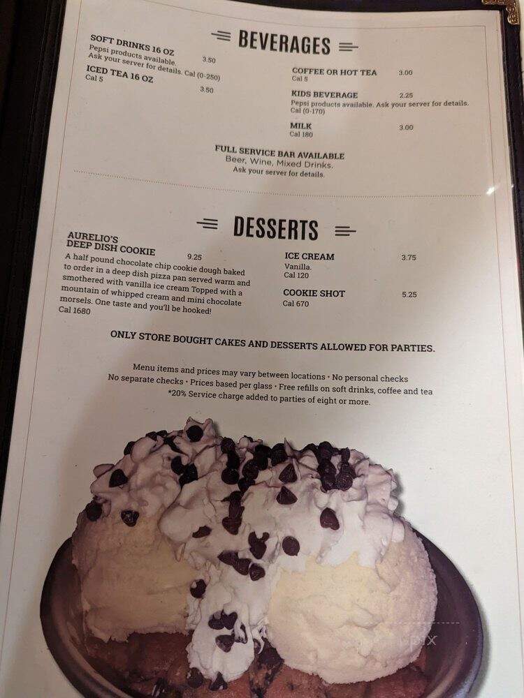 Aurelio's - La Grange, IL menu_pic