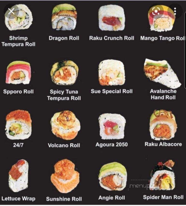 Sushi Raku - Agoura Hills, CA menu_pic